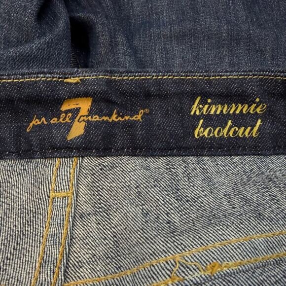 7 FOR ALL MANKIND Kimmie Bootcut Jean Size 31 Blue Made In USA - Picture 3 of 8
